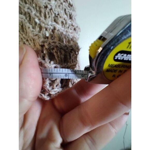 Lucky Brand Women's Knit Sweater XS w Button Down Back Tan - Picture 6 of 6